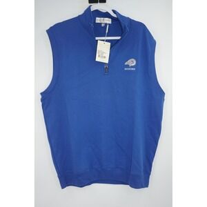 Fairway & Greene 1/4 Zip Sweater Vest Mens XL Blue Bighorn Golf Club